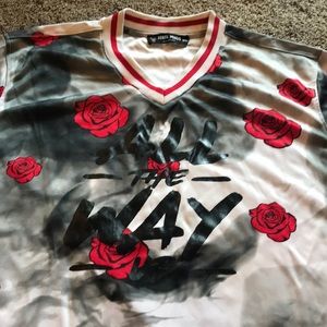 Rebel minds all the way roses shirt hip hop